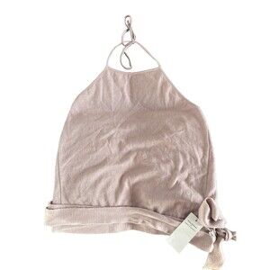 Philosophy Alberta Ferretti Halter Neck Open Wrap Back Fine Knit Wool Sweater 8